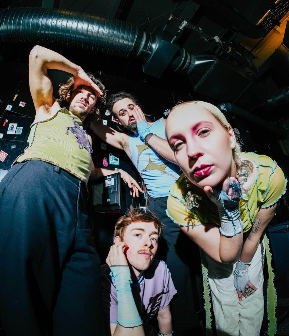Candid photo of the band on tour